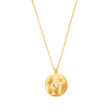 Circle Pearl Sterling Silver Necklace Women Natural Pearl Rock Punk Pendant