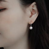 Classic Diamond Inlay Zircon Earrings Silver 925 Wedding Party Anniversary Aros