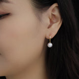 Classic Diamond Inlay Zircon Earrings Silver 925 Wedding Party Anniversary Aros
