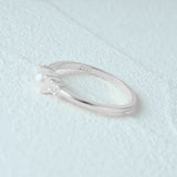Classic Niche Light Pearl Ring S925 Sterling Silver Pearl Ring High-End Women's