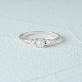 Classic Niche Light Pearl Ring S925 Sterling Silver Pearl Ring High-End Women's