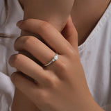 Classic Niche Light Pearl Ring S925 Sterling Silver Pearl Ring High-End Women's