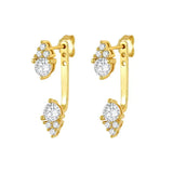 Clustered Zircon 925 Silver Earrings for Women