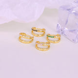 925 Silver Hoop Earrings with Zircon Stones