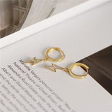 Star Fruit Enamel Earrings 925 Silver Piercing Jewelry