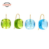 Zircon 925 Silver Drop Earrings Women Wedding Party Accessory