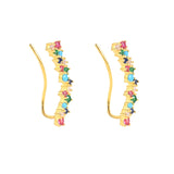 Zircon Cross Flower Earrings Sterling Silver Stud Earring Wedding