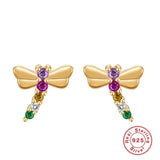 Zircon Cross Flower Earrings Sterling Silver Stud Earring Wedding