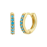 Zircon Earrings 925 Sterling Silver Hoops Love Pendiente Plata Jewelry Gift