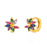 Zircon Earrings 925 Sterling Silver Hoops Love Pendiente Plata Jewelry Gift