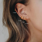 Zircon Lightning Cross Earrings 925 Sterling Silver Piercing Hoops Jewelry