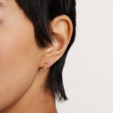 Colored Zircon Lines Earrings Silver 925 Earring For Women