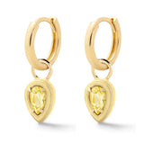 Colorful Stone Pendant 925 Silver Enamel Earrings for Women