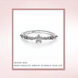Colorful Zircon Eternity Rings 925 Silver Star Flower Butterfly Finger Ring
