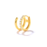 Colorful Zirconia 925 Silver Ear Cuff Clip Earring Women Non-pierced