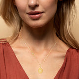 Copper Astrolabe Paper Clip Women Necklace Jewelry