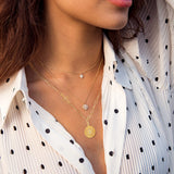 Copper Astrolabe Paper Clip Women Necklace Jewelry