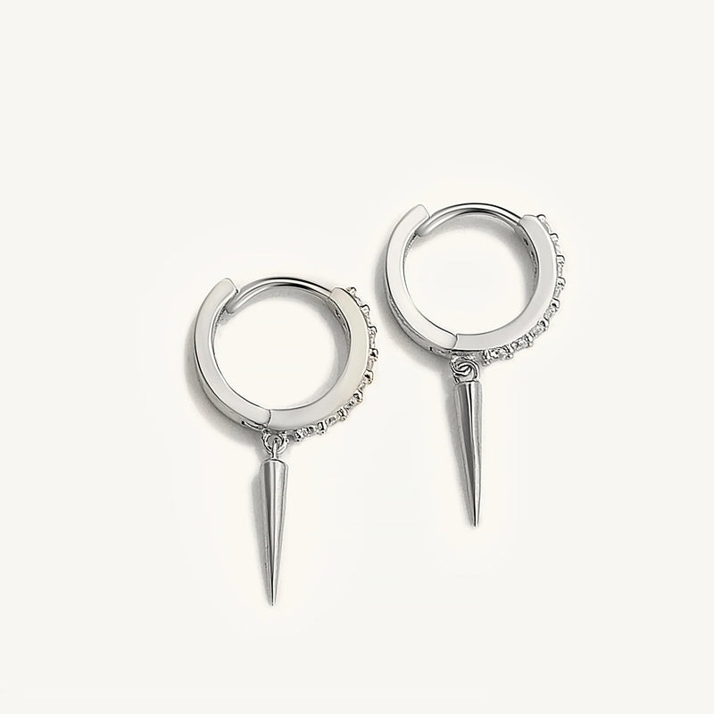 925 Sterling Silver Lightning Earrings Hoops Bee Star Moon Piercing Jewelry