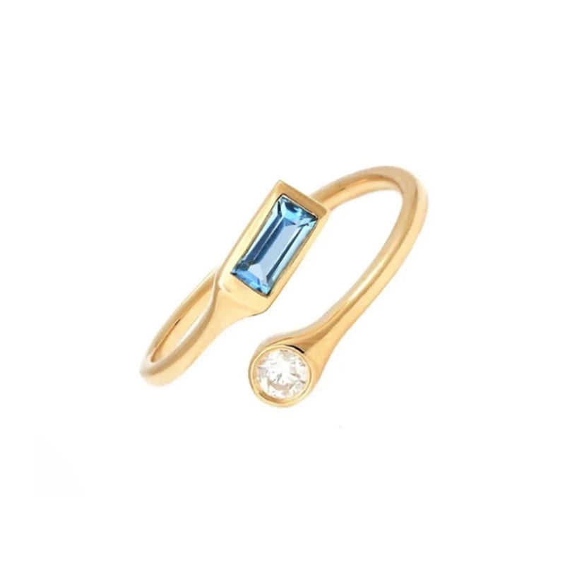 925 Sterling Silver Rings For Women Minimalist Golden 18K Fine Jewelry Wedding