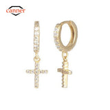 Zircon Copper Earring Drop Earrings 18K Wedding Party Fine Jewelry