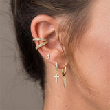 Zircon Copper Earring Drop Earrings 18K Wedding Party Fine Jewelry