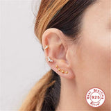 925 Sterling Silver Earrings For Women Piercing Stud Earring Vintage Aros