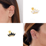925 Sterling Silver Earrings For Women Piercing Stud Earring Vintage Aros
