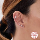 925 Sterling Silver Earrings For Women Piercing Stud Earring Vintage Aros