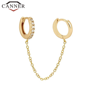 925 Sterling Silver Stud Earrings with Cubic Zirconia