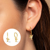 925 Silver Bird Drop Earrings 18K Wedding Party Fine Jewelry
