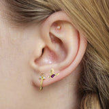 Zircon Bird Stud Earrings 925 Silver For Women