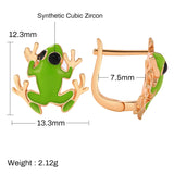 Frog Earrings 925 Sterling Silver Enamel Studs