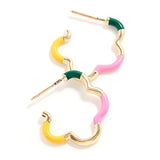 Girly Candy Enamel Earring Studs 925 Sterling Silver Women's Daily Jewelry