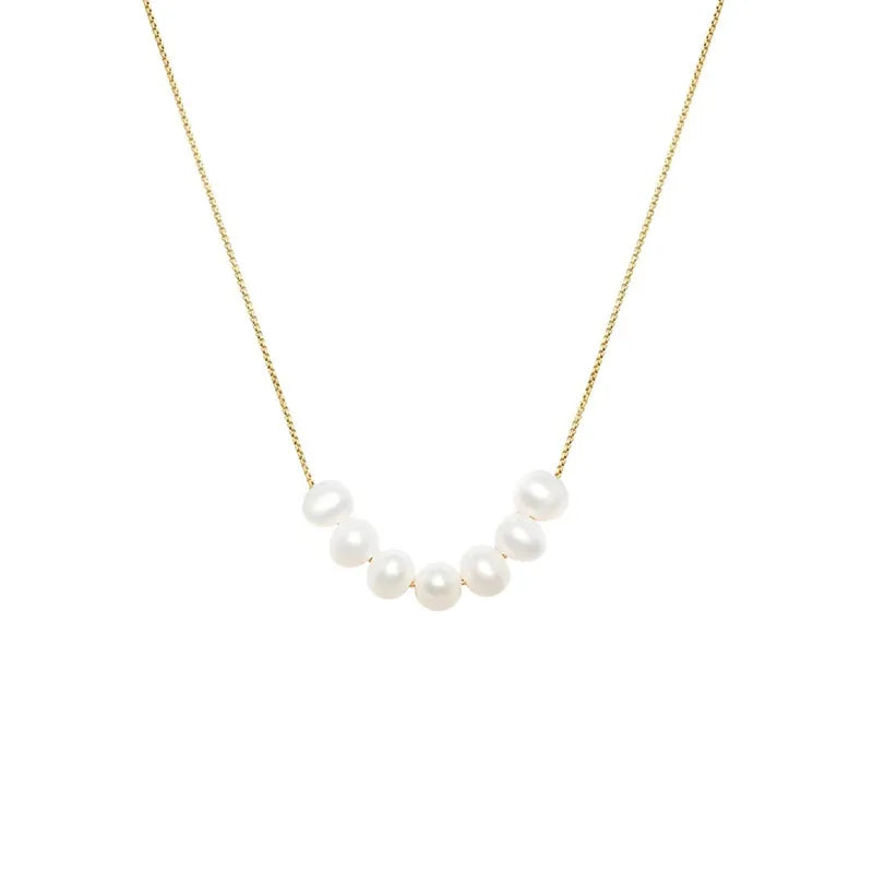 925 Sterling Silver Pearl Necklace Wedding Jewelry