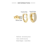 Zircon 925 Silver Earrings Set - Daily Wear & Anniversary Gift