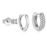 Zircon 925 Silver Earrings Set - Daily Wear & Anniversary Gift