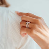 Colorful Zircon 925 Silver Rings 18K Plated Fine Jewelry Anillos