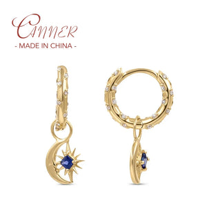 Pearl Snake Flower Charm Drop Earring 925 Sterling Silver Zircon Huggie