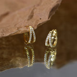 925 Silver Hoop Earrings with Zirconia