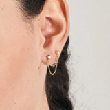 Double Tassel 925 Silver Earrings Drop Opal Aretes