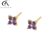 Purple Zirconia Series Hoop Earrings 925 Sterling Silver Jewelry for Women
