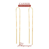 925 Silver Long Tassel Chain Huggie Earrings