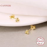 S925 Silver Dot Cartilage Piercing Stud Earrings Fine Jewelry