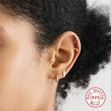 Small Flower 4pcs/Set 925 Sterling Silver Earrings