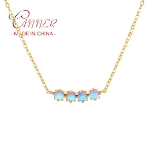 925 Silver CZ Pendant Necklace for Women Clavicle Chain Wedding Jewelry
