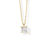 Zircon Pendant Necklace 925 Sterling Silver Chain Birthday Gift