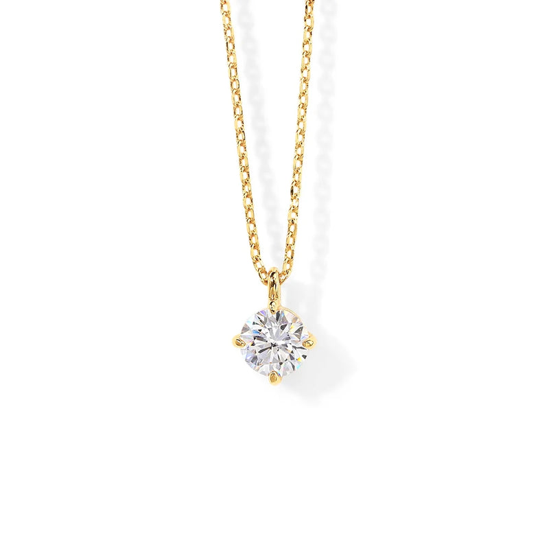Zircon Pendant Necklace 925 Sterling Silver Chain Birthday Gift