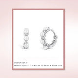 925 Silver Pearl Circle Earrings for Women - Minimalist Hoop Earrings