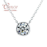 Moissanite Necklace 925 Sterling Silver Pendant D Moissanita Necklaces