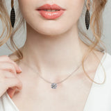 Moissanite Necklace 925 Sterling Silver Pendant D Moissanita Necklaces